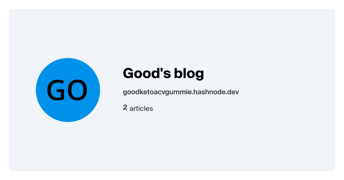 Good's Blog